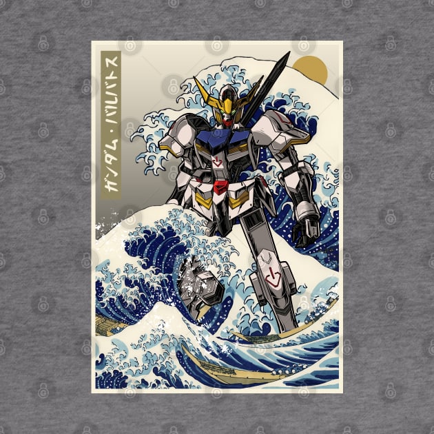 Hokusai Gundam Barbatos by kimikodesign